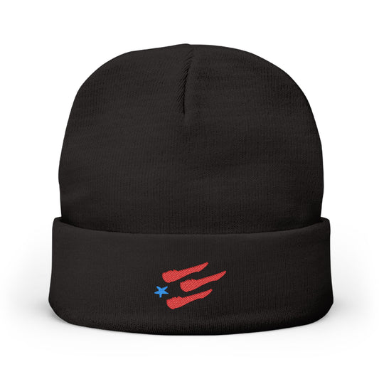 Unisex Bandera Blue Star Embroidered Beanie