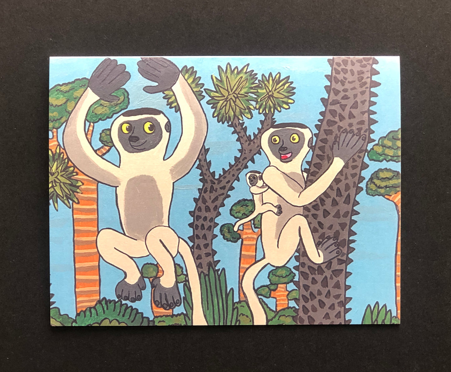 Sifaka Lemur Note Card