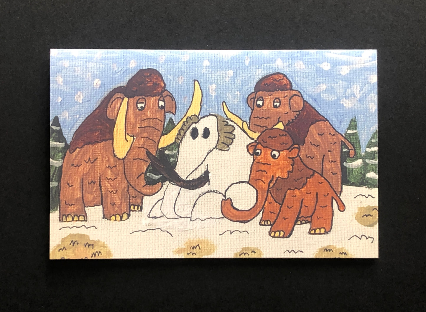Snow Mammoth Holiday Card