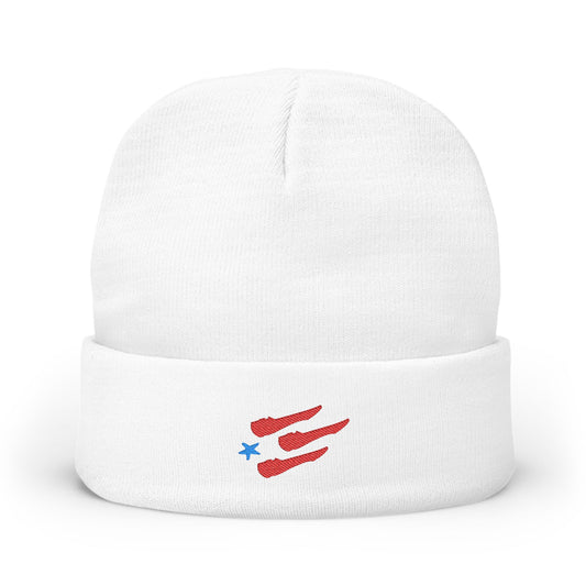 Unisex Bandera Blue Star Embroidered Beanie