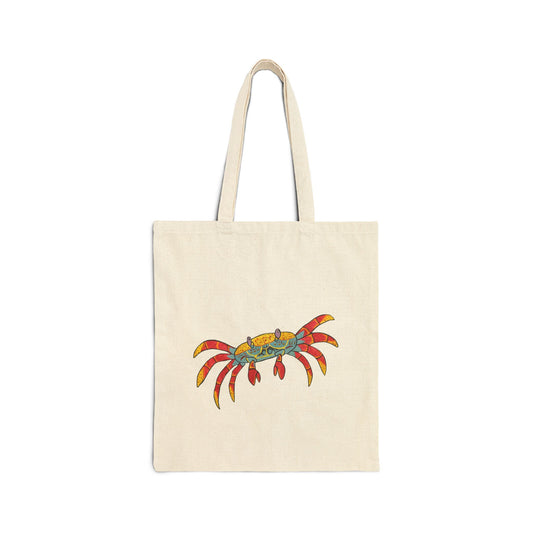 Galapagos Crab Cotton Canvas Tote Bag