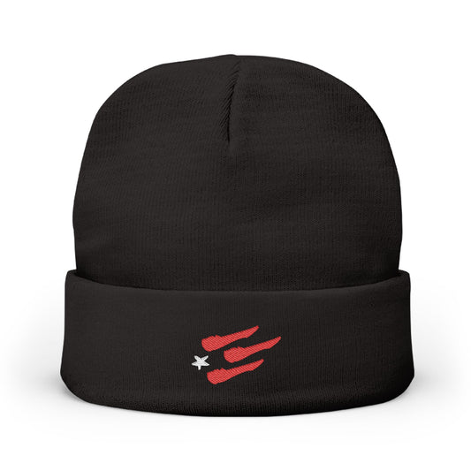 Unisex Bandera White Star Embroidered Beanie