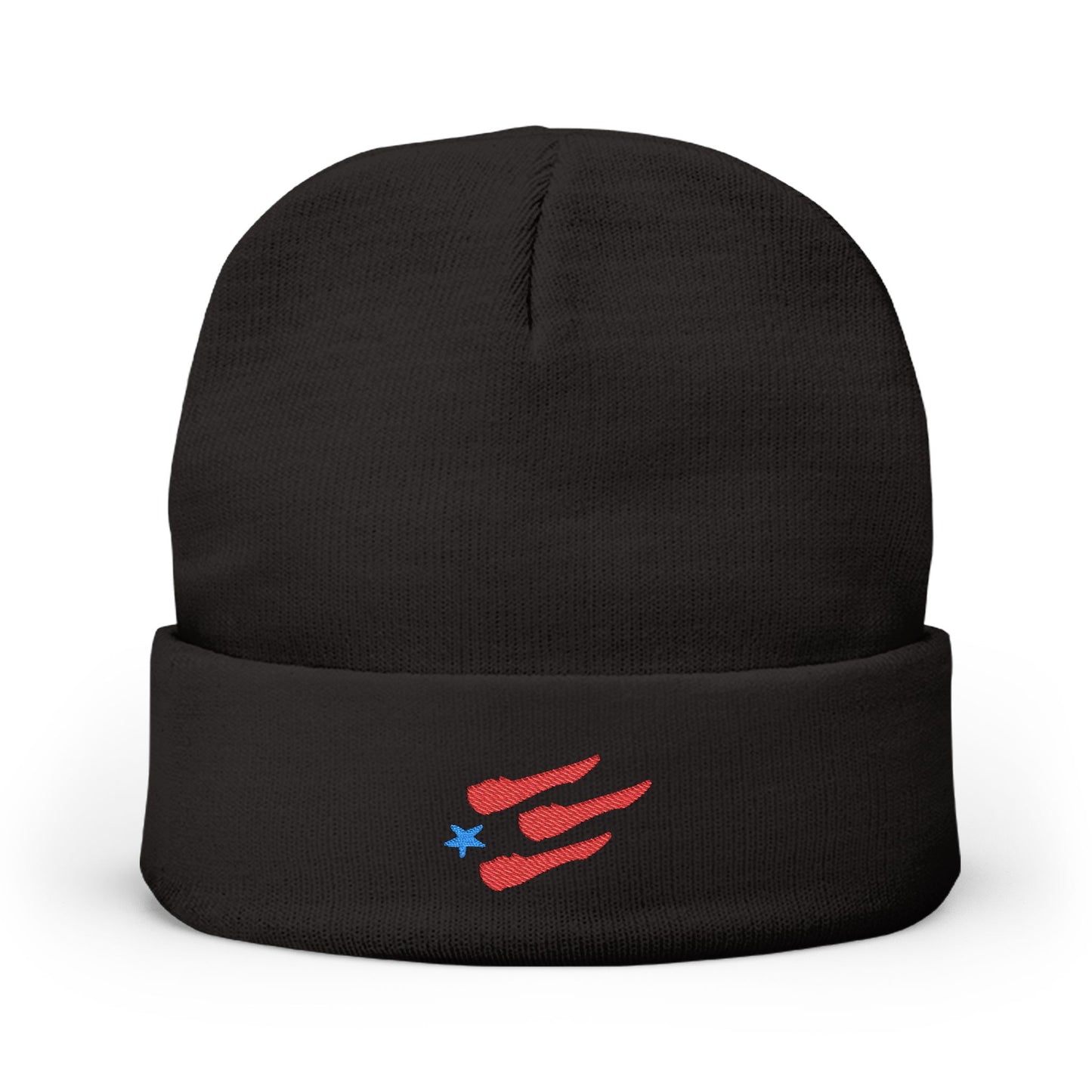 Unisex Bandera Blue Star Embroidered Beanie