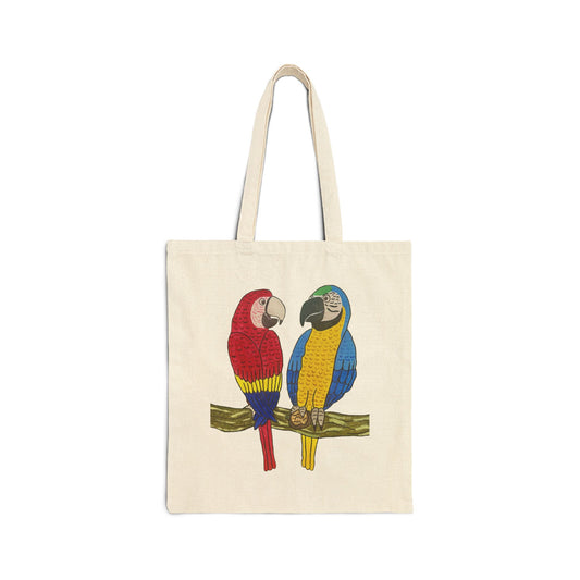 Macaw Cotton Canvas Tote Bag