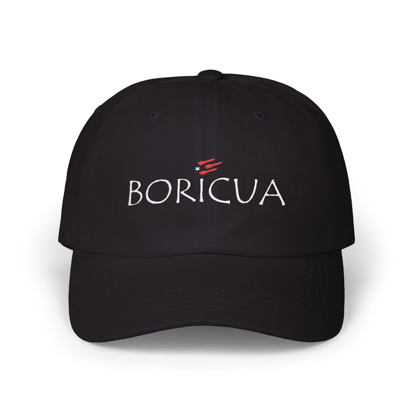Unisex Boricua Black Embroidered Classic Cap
