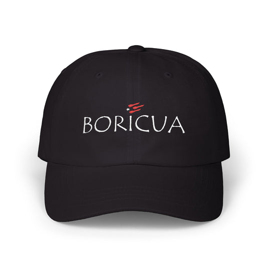 Unisex Boricua Black Embroidered Classic Cap