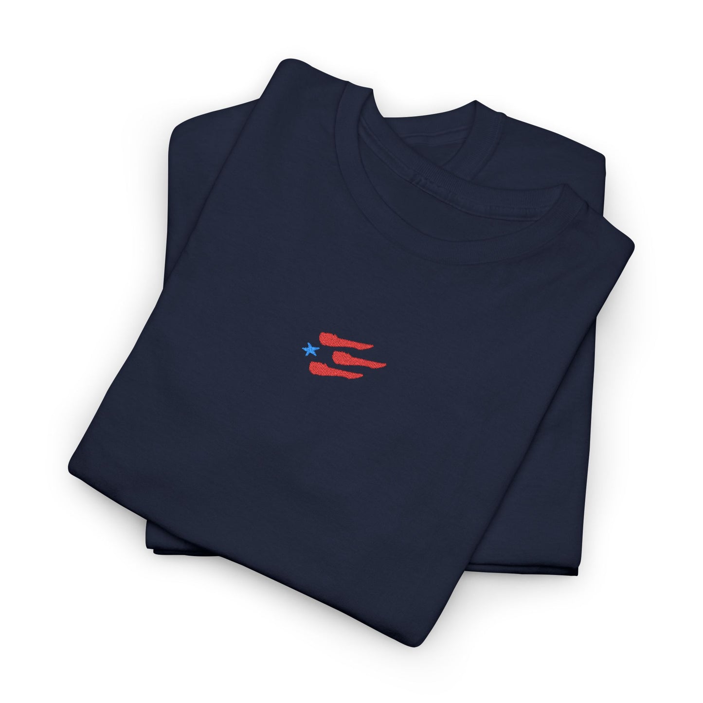 Unisex Bandera Blue Star Embroidered Tee
