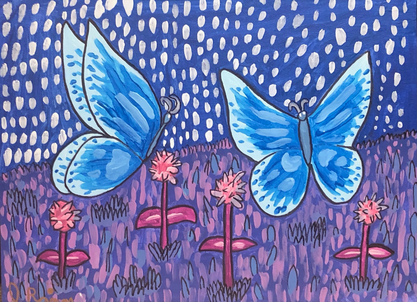 Blue Butterfly Note Card