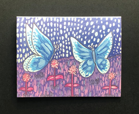 Blue Butterfly Note Card