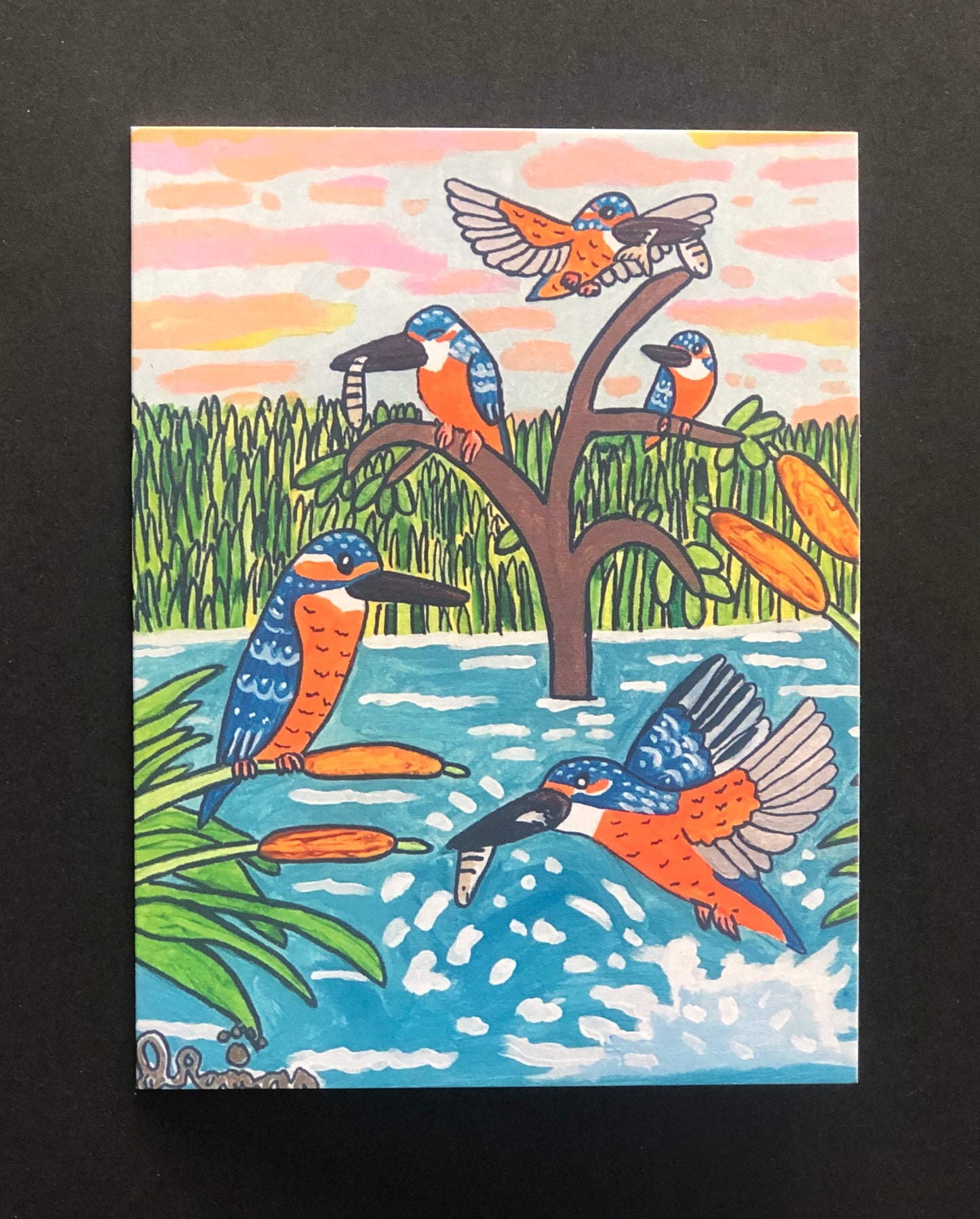 King Fisher Note Card