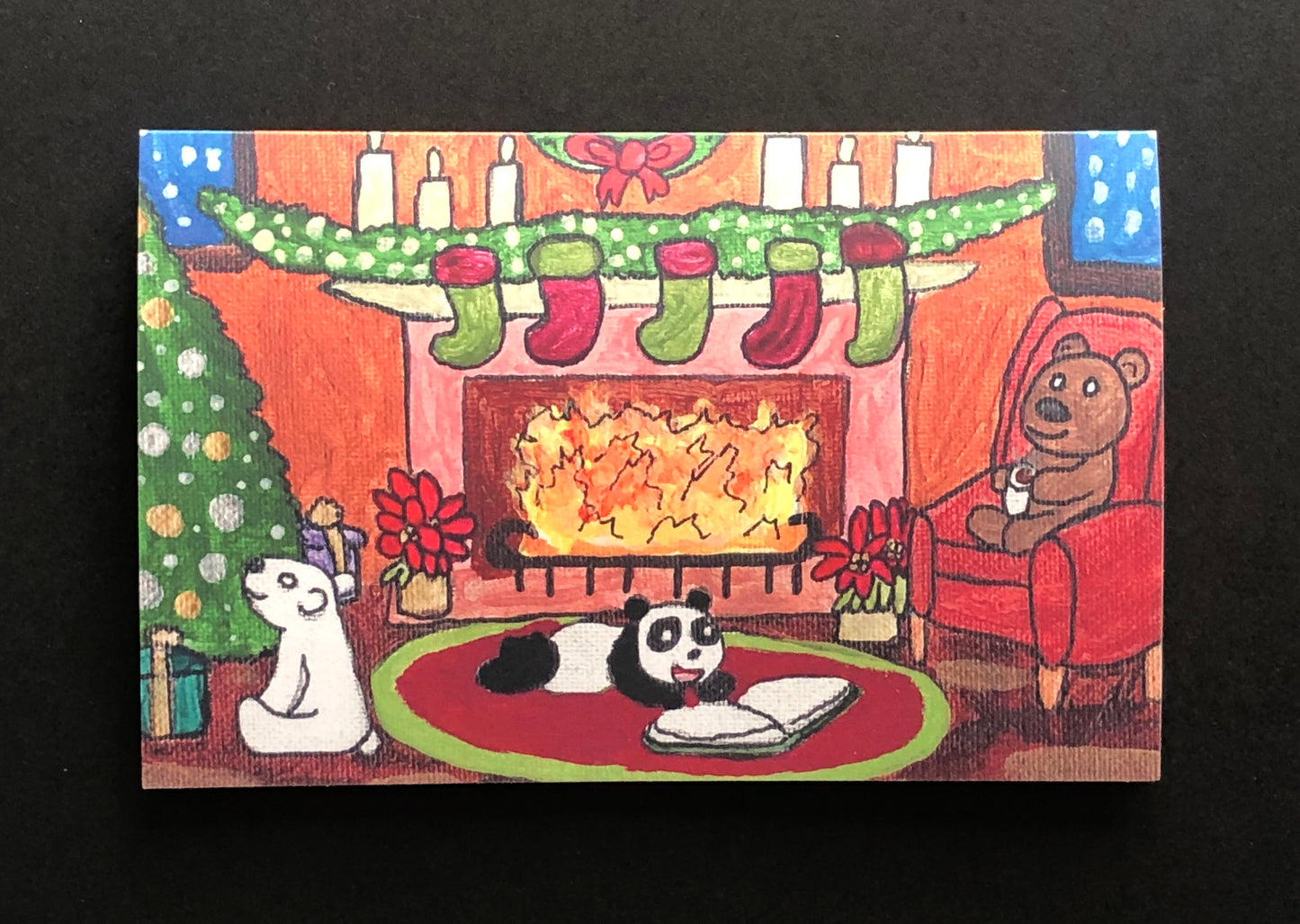 Cozy Bear Cub Holiday Card