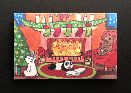 Cozy Bear Cub Holiday Card