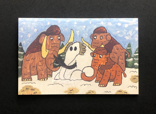 Snow Mammoth Holiday Card