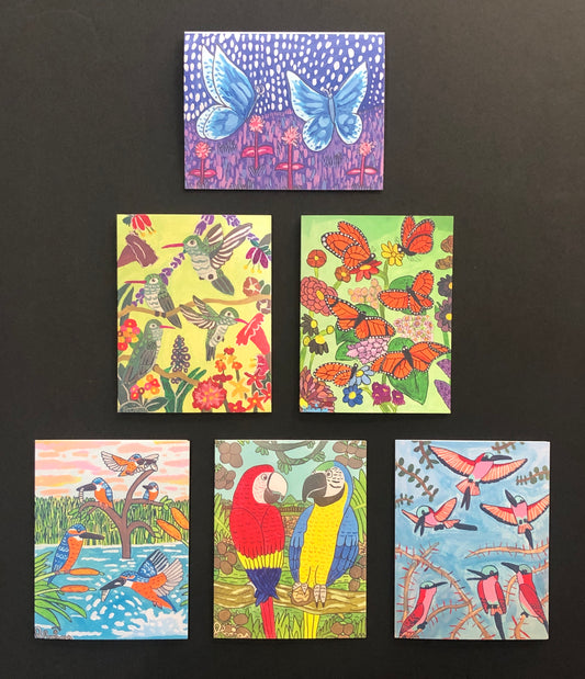 Birds and Butterflies - 6 Card Set