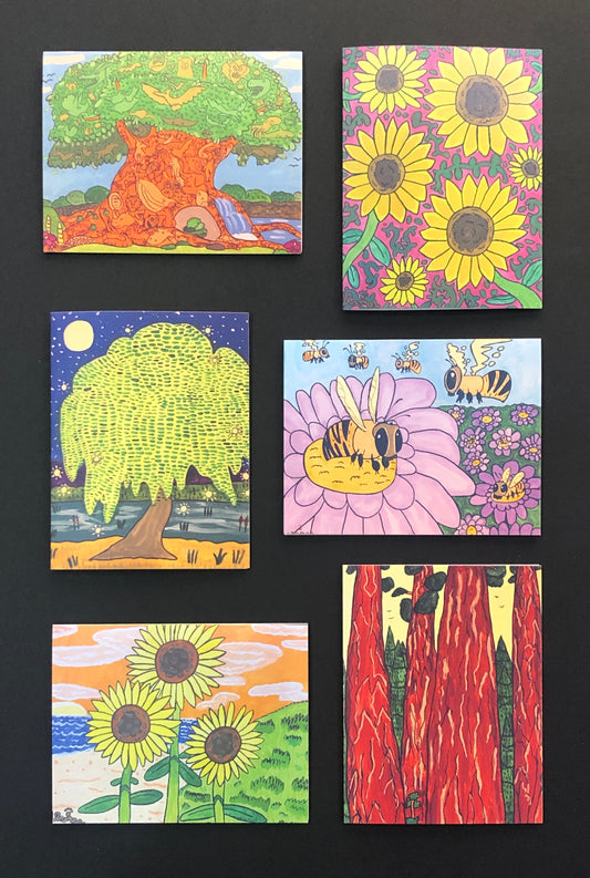 Trees and Flowers - 6 Card Set