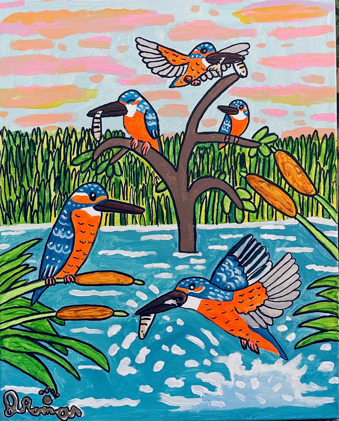 King Fisher Note Card