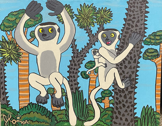 Sifaka Lemur Note Card